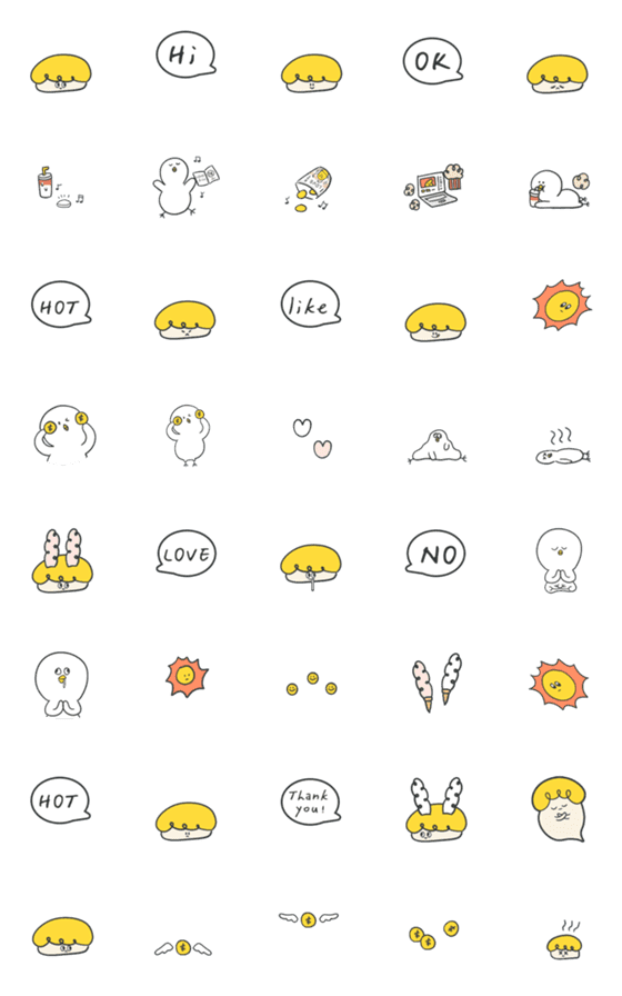 [LINE絵文字]元気 Sun ♥ Emojiの画像一覧