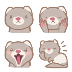 ほっこりフェレットの絵文字2の絵文字メイン画像