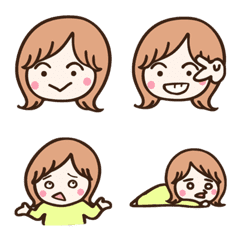 [LINE絵文字] 関西出身の女の子 修正版の画像