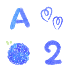 紫陽花 アジサイ ♥ ABC 123 英語 数字の絵文字メイン画像