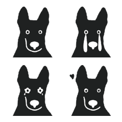 [LINE絵文字] Black cute Cola dogの画像
