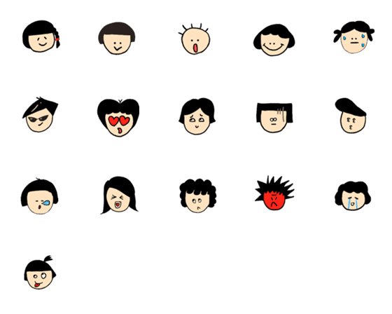 [LINE絵文字]まめこのいろいろemojiの画像一覧