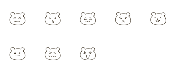 [LINE絵文字]BEAR-の画像一覧