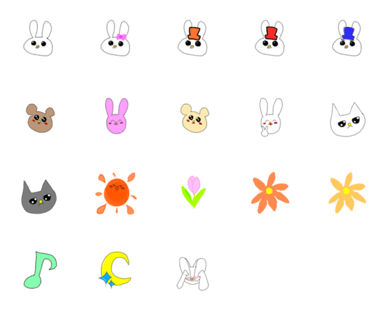 [LINE絵文字]うさぎうすの画像一覧