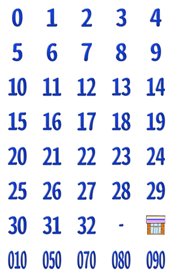 [LINE絵文字]数字0～32の画像一覧