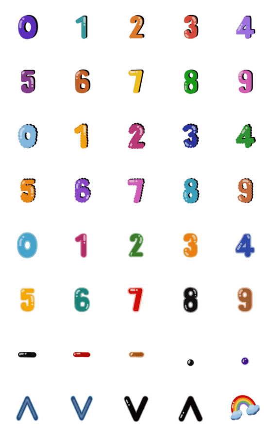 [LINE絵文字]number 18の画像一覧