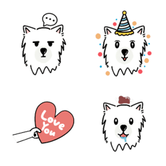 [LINE絵文字] Small Samoyedの画像