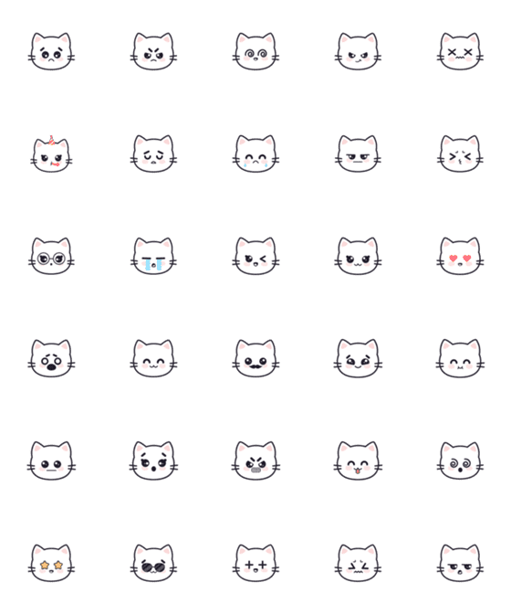 [LINE絵文字]Meowbarn Kawaii Catsの画像一覧