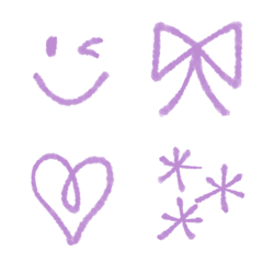 [LINE絵文字] ✴︎紫が好きなあなたのための絵文字たち✴︎の画像