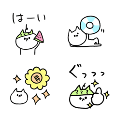 [LINE絵文字] レッツゴー！ねこねこ 13 夏の絵文字の画像