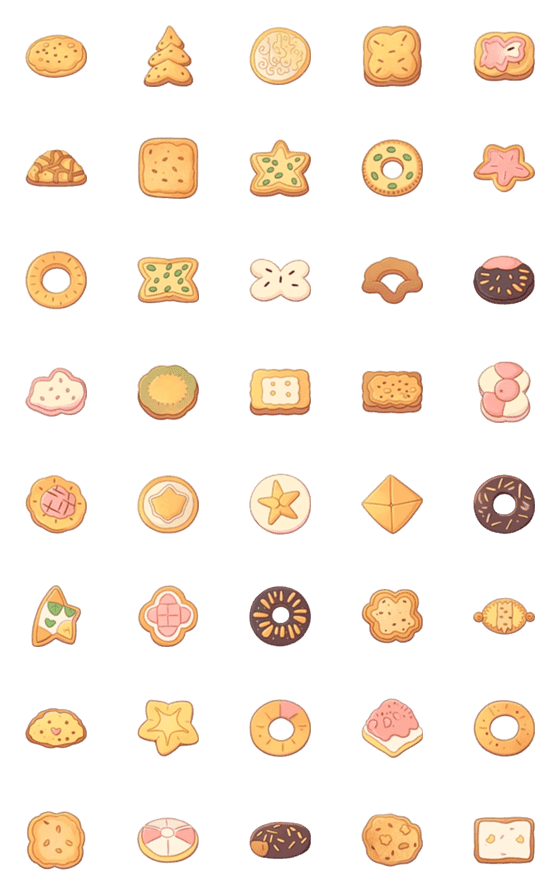 [LINE絵文字]ビスケットの絵文字の画像一覧