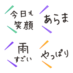 [LINE絵文字] よく使う言葉【emoji】の画像