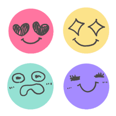 [LINE絵文字] 動く⭐︎カラフルスマイリー絵文字の画像