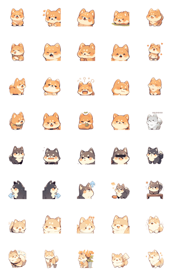 [LINE絵文字]Ai Shiba Inu 0w0の画像一覧