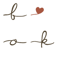 Calligraphy letters ::: Linked togetherの絵文字メイン画像