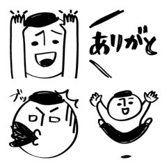 [LINE絵文字] 動く★シュールなサインペン画絵文字の画像