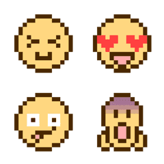 [LINE絵文字] Pixel Face Emoji 2の画像