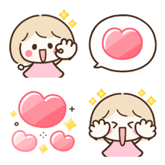 [LINE絵文字] ▶︎動く♡かわいい女の子♡の画像