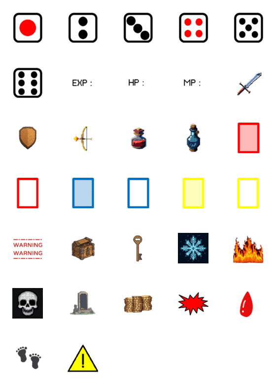 [LINE絵文字]RPG Adventure Emoticons: For Dungeonsの画像一覧