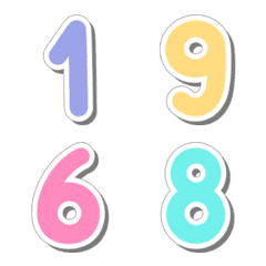 [LINE絵文字] Number cute pastel Emoji 3の画像
