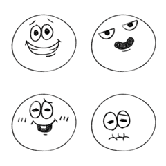 [LINE絵文字] シンプルな鉛筆風の絵文字の画像