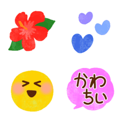 [LINE絵文字] 動く♥かわちいニコちゃん夏絵文字の画像