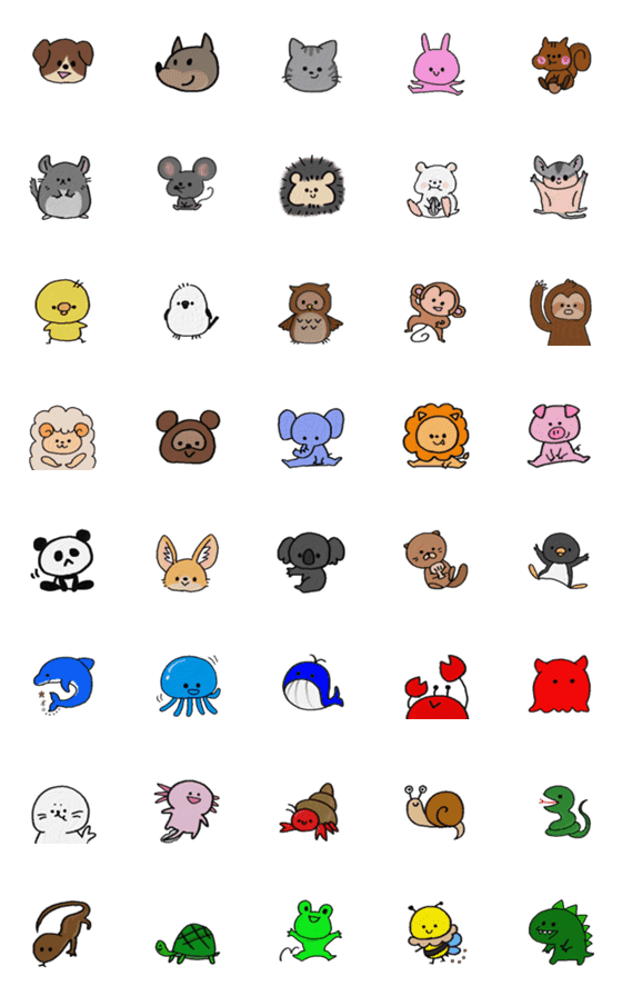 [LINE絵文字]▷かわいい動物たちの画像一覧