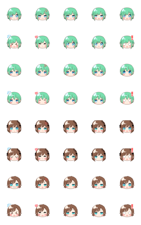 [LINE絵文字]うちの子にこにこえもじの画像一覧