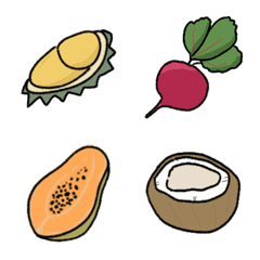 [LINE絵文字] colorful vegetables and fruitsの画像