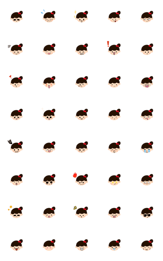 [LINE絵文字]IDA_Cute girl'sの画像一覧