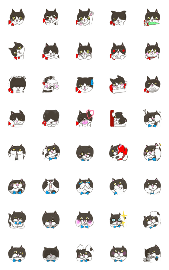 [LINE絵文字]うちの猫ちゃんず02の画像一覧