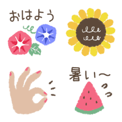 [LINE絵文字] カラフルかわいい♡SUMMER mixの画像