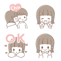 [LINE絵文字] 動く❤️彼氏が好きすぎる彼女の画像