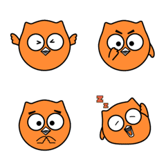 [LINE絵文字] Engoo Orange Owlの画像