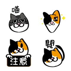 [LINE絵文字] calico cat with het sisの画像