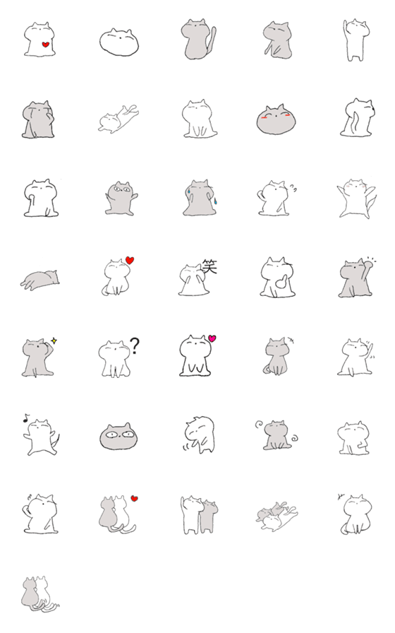 [LINE絵文字]日常だらだらねこちゃんずの画像一覧