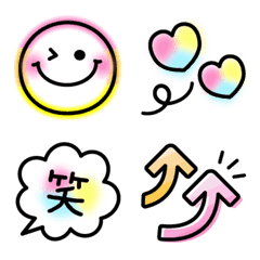 [LINE絵文字] ＊シンプル かわいいネオン絵文字＊の画像