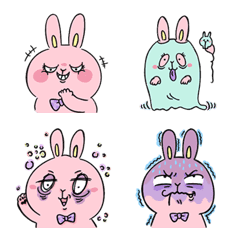 [LINE絵文字] tired face rabbitの画像