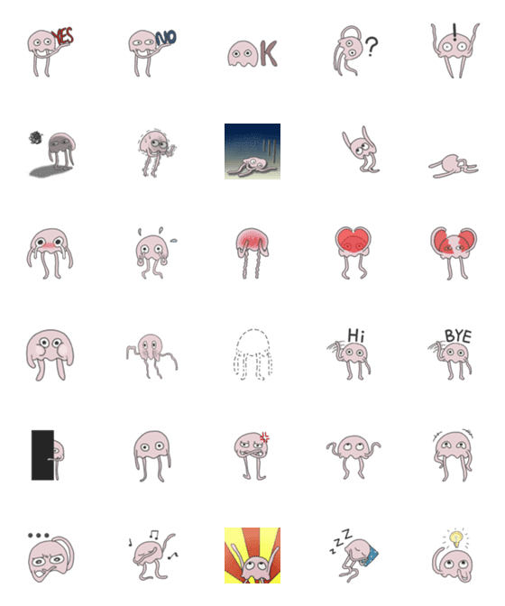 [LINE絵文字]a jellyfishの画像一覧