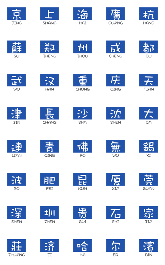 [LINE絵文字]Check-in landmark road signs 4の画像一覧