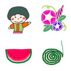 [LINE絵文字] かっちゃんと夏の絵文字の画像