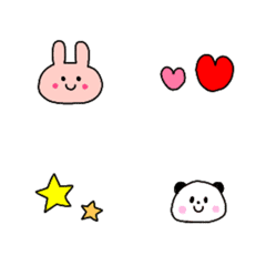 [LINE絵文字] こもじ＆あにまる♥の画像