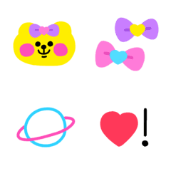 [LINE絵文字] 派手カワ♡ポップ絵文字の画像