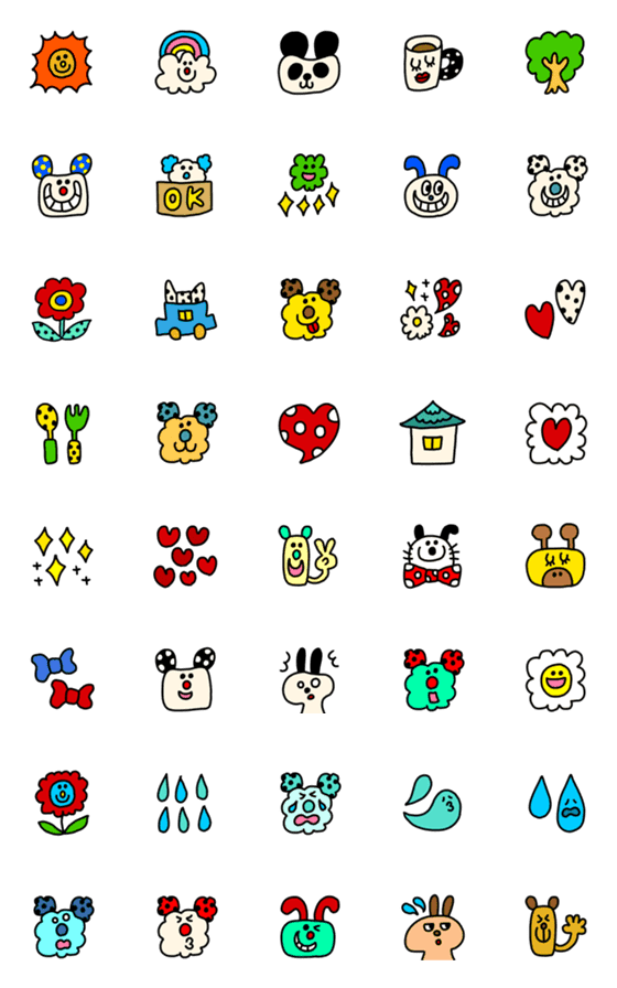 [LINE絵文字]riekimのアニマルマルマル絵文字の画像一覧