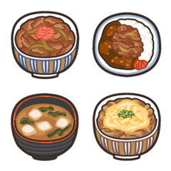 [LINE絵文字] かびえもじ＜牛丼編＞の画像