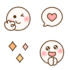 [LINE絵文字] まるっこ☻大人かわいいEmojiの画像