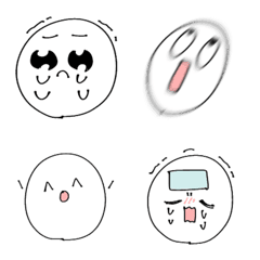 [LINE絵文字] shiroi-emojiの画像