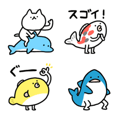 [LINE絵文字] 動くしょぼい水の生き物の画像