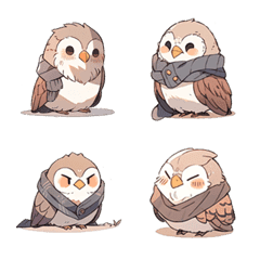 [LINE絵文字] Owl with scarfの画像