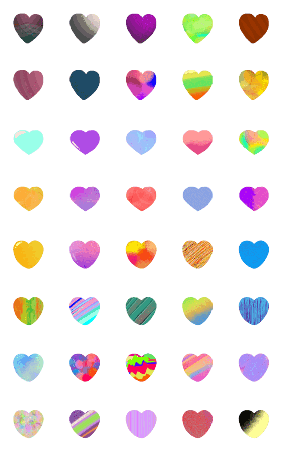 [LINE絵文字]all heart.12の画像一覧